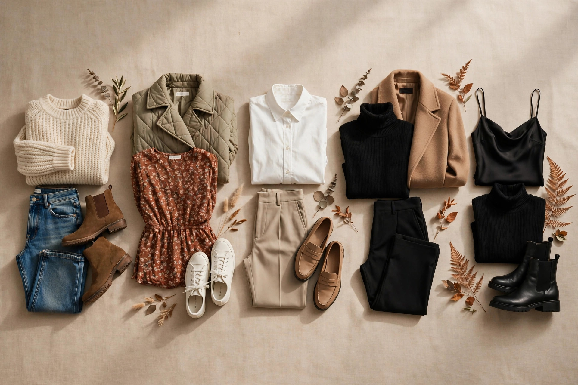 Fall capsule wardrobe skip list concept