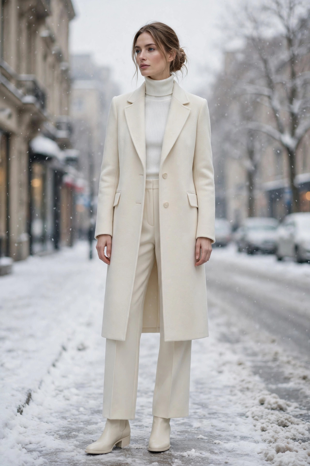 Cream White Winter Outfits: 16 Elegant Monochrome Ideas