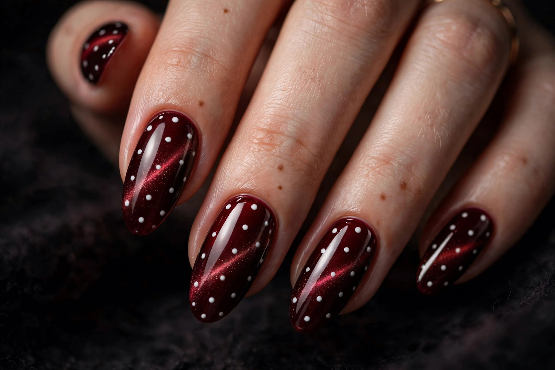 Polka Dot Cat Eye Nails: 16 Designs to Save Now